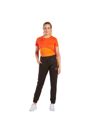 erima Damen Six Wings Trainingshose in schwarz/new orange