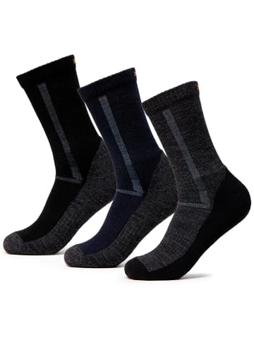 Occulto 3er Pack Wandersocken Reinhold in Schwarz/Navy/Anthrazit