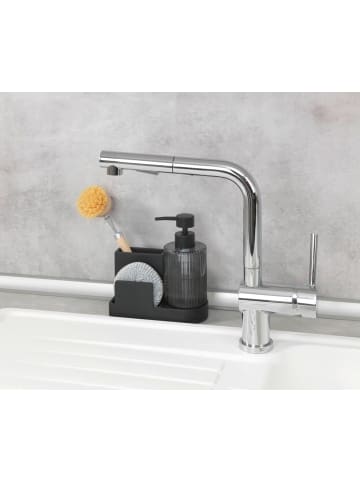 Wenko Organizer mit Spender PINA in Anthrazitfarben, (B) 16 x (H) 17 x (L) 7,5 cm