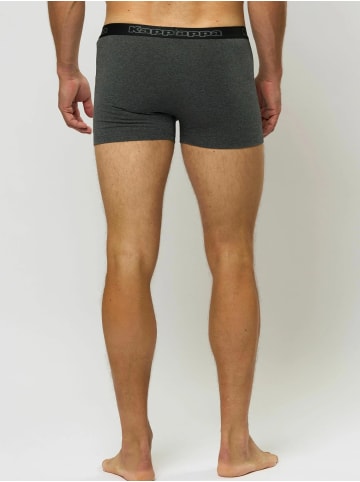 Kappa Unterhose Logo Sanavi Boxers in Grey dk Melange-Black