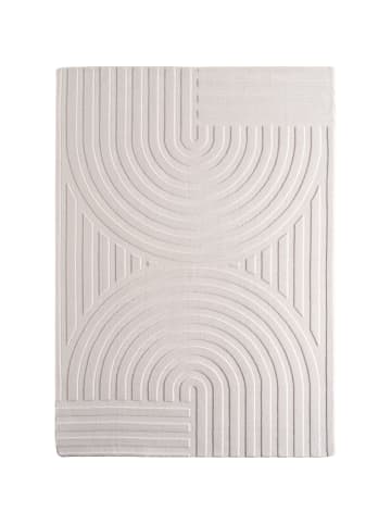 Kurzflor Teppich Pompei 1611 Läufer in Creme