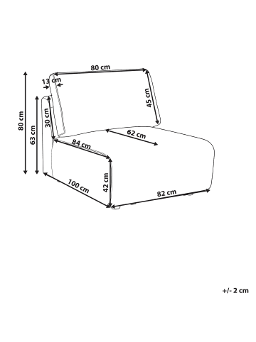 Beliani 2-tlg Sofaelement KIVVIK in Beige