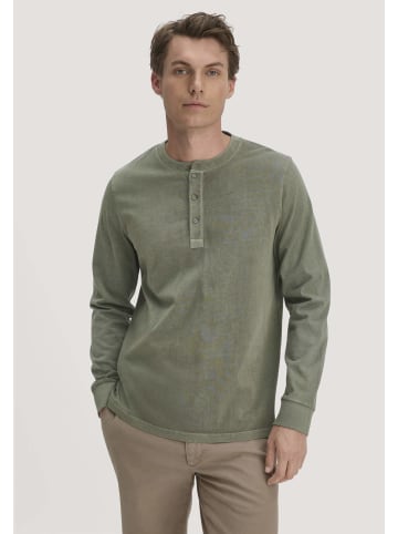 Hessnatur Hessnatur Henley Longsleeve Relaxed aus reiner Bio-Baumwolle in salbeigrün