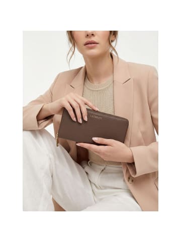 Lazarotti Bologna Leather XL Zip-Around Geldbörse Leder 19 cm in taupe