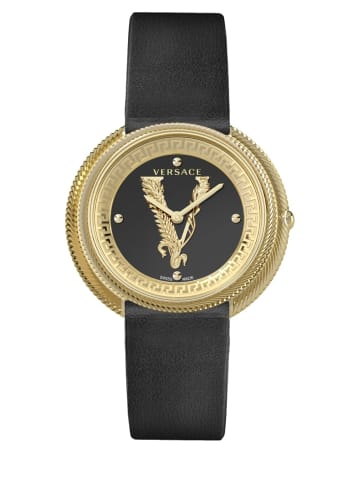 Versace Analoguhr für Damen in Schwarz