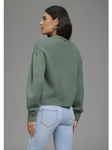 Laura Scott Strickjacke in grün melange
