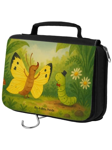 Mr. & Mrs. Panda Kulturtasche Raupe Schmetterling Design ohne Sp... in Weiß