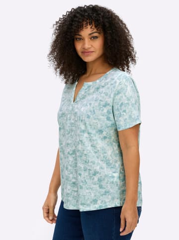 Sieh an! Shirt in kalkmint-mint-bedruckt
