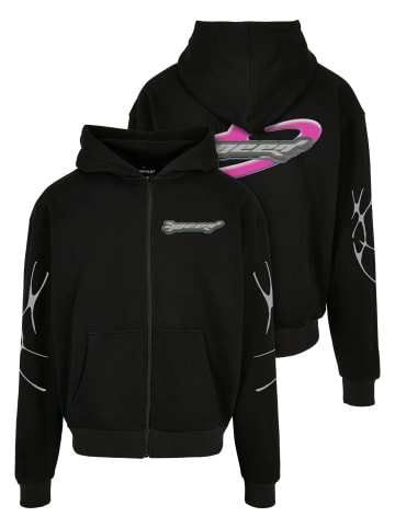 Mister Tee Zip Hoodie in black