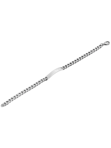 Adeliás Unisex Armband – Panzerarmband aus Edelstahl 21,5 cm in silber