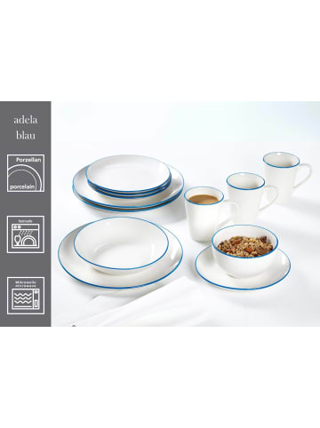 Ritzenhoff & Breker 6er Set Speiseteller Adela ø 26,5 cm in blau