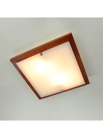 Licht-Erlebnisse Deckenlampe (B)35 x (L)35 x (H)6.5 cm in Holz rustikalHolz rustikal