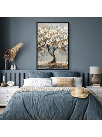 MuchoWow Poster mit Leiste Weißer Baum