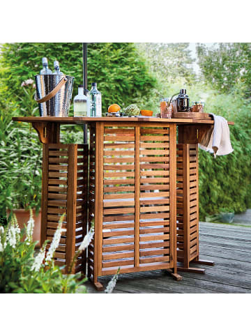 Butlers Gartenbar TURNTABLE in Braun