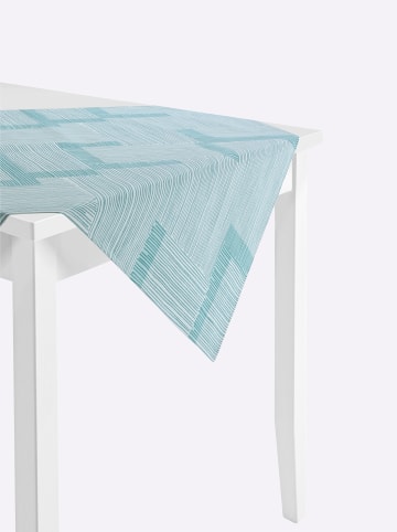 WITT WEIDEN Tischdecke in aquamarin-weiß-bedruckt