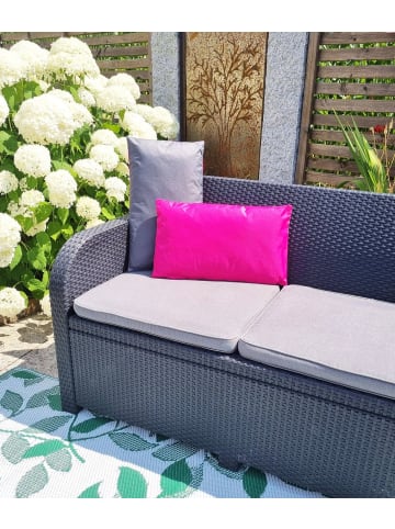 JACK 2er Set Outdoor Wende Kissenhülle 30x50cm in Anthrazit/Pink