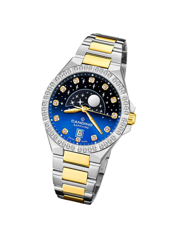 Candino Analog-Armbanduhr Candino Elegance silber, gold mittel (ca. 34mm)