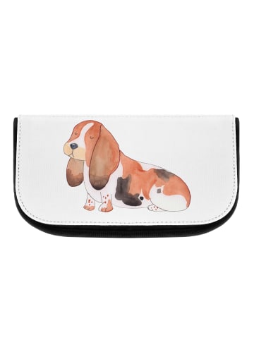 Mr. & Mrs. Panda kosmetiktäschchen Hund Basset Hound ohne Spruch in Weiß