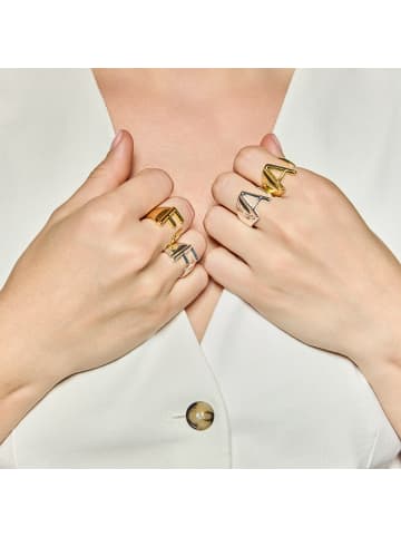 Luxenter ring with 18-K yellow gold finish - Alphabet