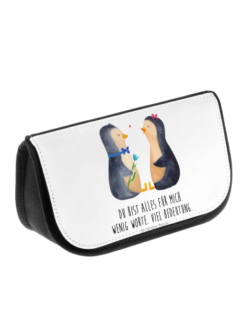 Mr. & Mrs. Panda Organizer Tasche Pinguin Pärchen mit Spruch in Weiß