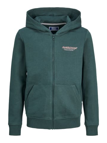 JACK & JONES Junior Sweatjacke 'Lakewood' in dunkelgrün