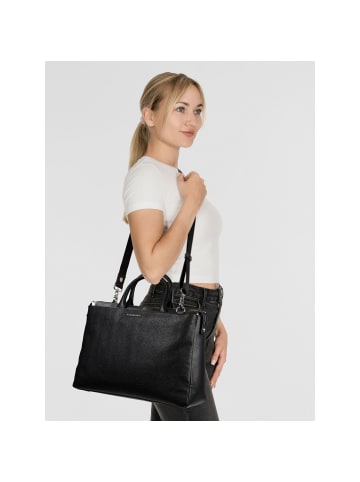 Mandarina Duck Mellow Urban Handtasche Leder 40 cm Laptopfach in nero