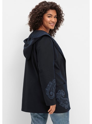 sheego by Joe Browns Sweatjacke in dunkelblau
