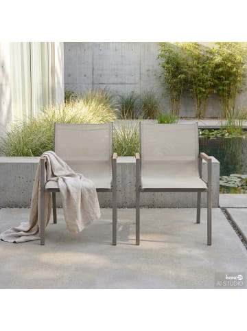 home24 Gartenstuhl Alora 2er-Set in Taupe