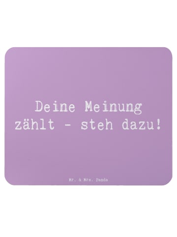 Mr. & Mrs. Panda Mouse Pad Spruch Mutig zu Meinungen mit Spruch in Lavendeltraum