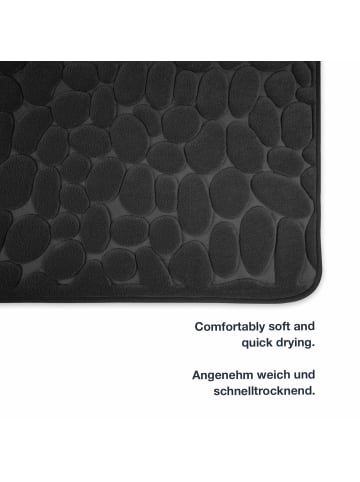 WohnDirect weiche Memoryschaum Badematte in Schwarz