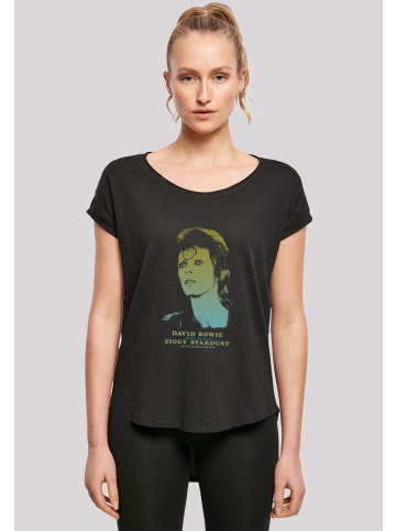 F4NT4STIC Long Cut T-Shirt David Bowie Ziggy Gradient in schwarz