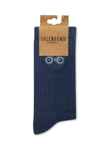 GreenBomb Tennis Socks Bike Loop in Marineblau