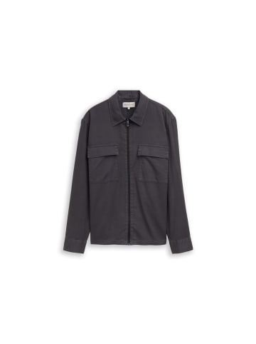 TOM TAILOR Denim Langarmhemd in urban medium grey