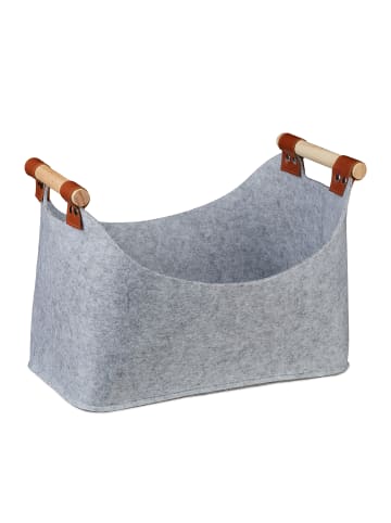 relaxdays 2 x Filztasche in Grau
