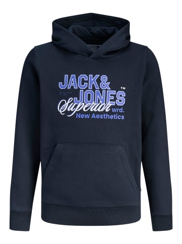 JACK & JONES Junior Kapuzensweatshirt JJELOGO SWEAT HOOD JNR in Dunkelblau