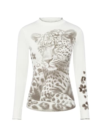 MARC CAIN SPORTS  Langarmshirt in weiß khaki