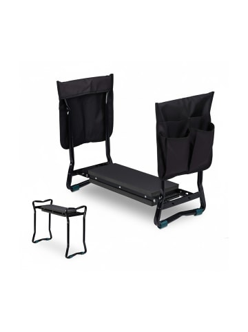 relaxdays Kniebank Garten in Schwarz - (B)60 x (H)50 x (T)27,5 cm