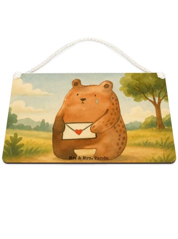 Mr. & Mrs. Panda holzbild Bär Vermissen Design ohne Spruch in Weiß