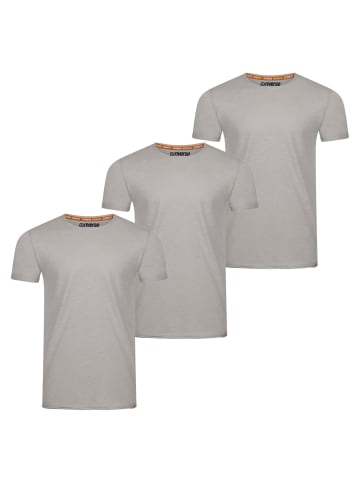 riverso  T-Shirt RIVLenny O-Neck 3er Pack in Grau