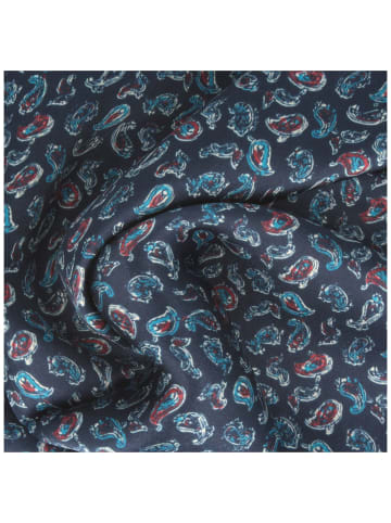 BREITER Seidenschal in blau