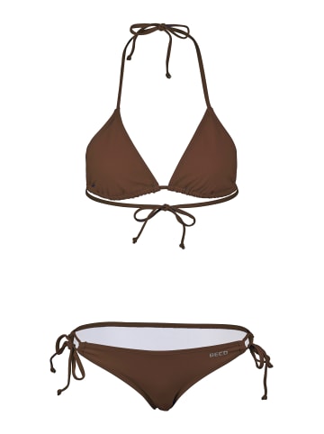 BECO the world of aquasports Bikini BECO-Basic Side Tie Triangle Bikini in khaki-braun