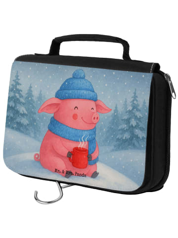 Mr. & Mrs. Panda Kosmetiktasche Schwein Glühwein Design ohne Spruch in Weiß