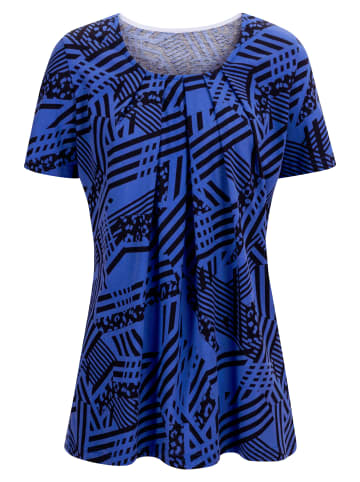 Sieh an! Shirt in blau-gemustert