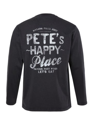 Men Plus Kurzarm T-Shirt in schwarz