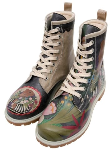 Dogo Longe Boots - Bear and Flowers 39 in Beige