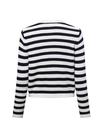 Marie Lund Strickjacke in marine weiß - 0001