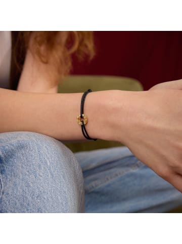 Noelani Armband Edelstahl, IP gold, Textil in Gold