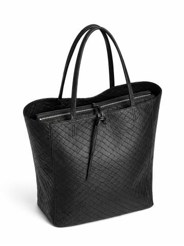 collezione alessandro Schultertasche " Flecht " in schwarz