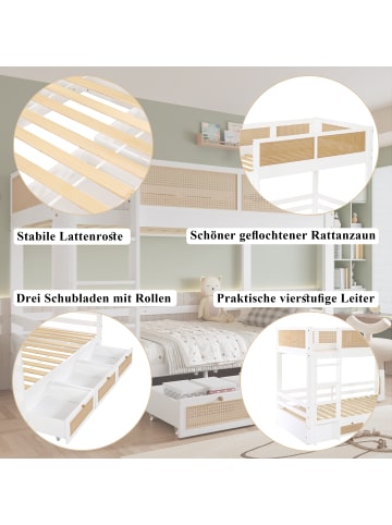 ABRIHOME 90x200cm Kinderbett mit Bettgitter
