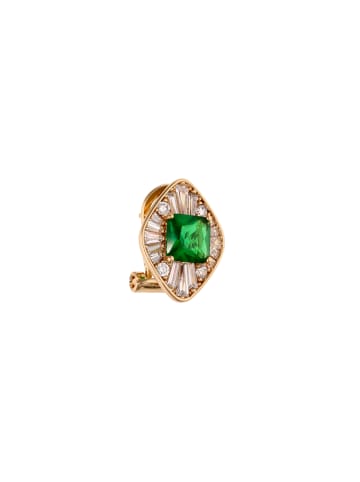 gaya Women Earrings in Rose Gold Green